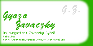 gyozo zavaczky business card